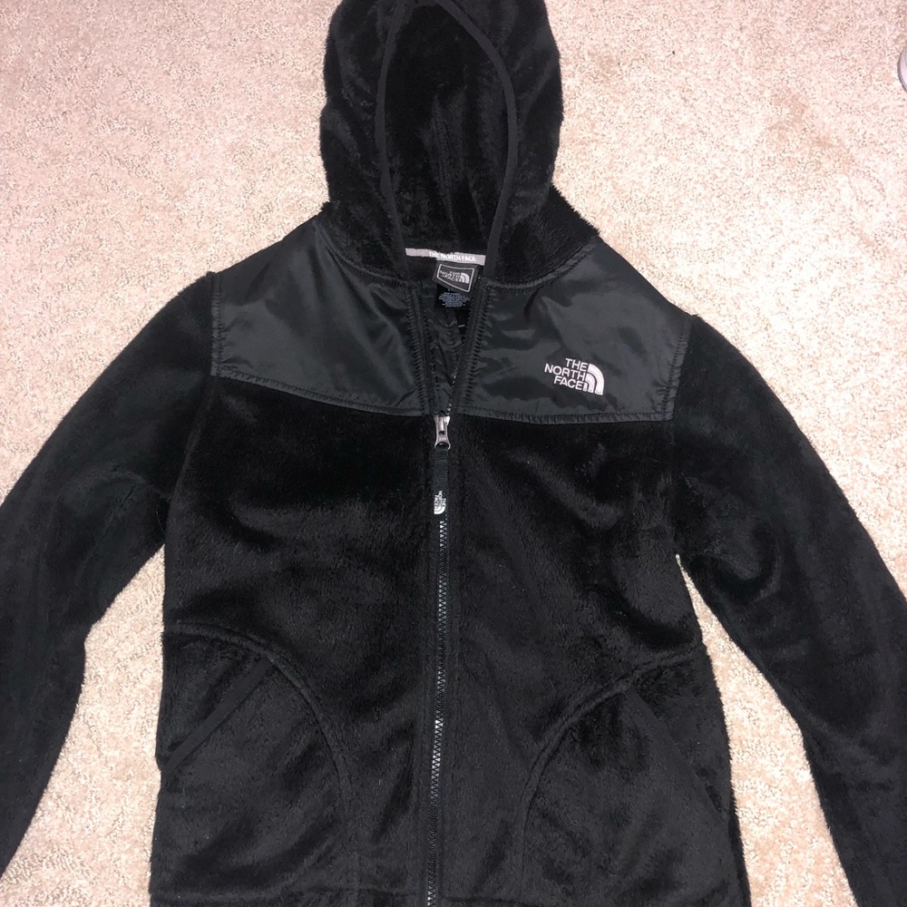 Girls black north face coat